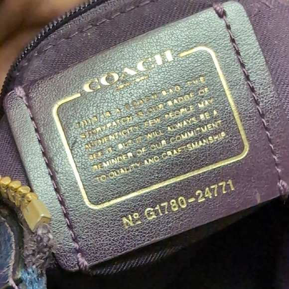 Coach Purple Leather Bag - Picture 4 of 8